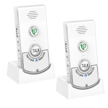 2 Pack Wireless Intercom System, Two-Way Voice Intercom for Room to Room Communication, Long Range Calling for Elderly U