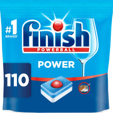 Finish Dishwasher Tablet, Power All in One, 110 Tabs, Fresh Scent, for Everyday Clean and Shine