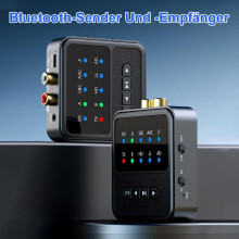 Bluetooth 5.4 Transmitter Receiver for TV and Home Stereo, 2 in 1 Wireless Audio Adapter with 3.5mm AUX and RCA, aptX Lo