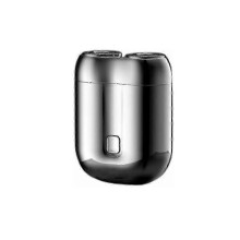 (Silver) Double-headed Mini Magnetic Shaver Type-C Charging Silent Washable Electric Shaver Portable Men Women Electric Razor New