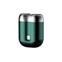 (Green) Double-headed Mini Magnetic Shaver Type-C Charging Silent Washable Electric Shaver Portable Men Women Electric Razor New