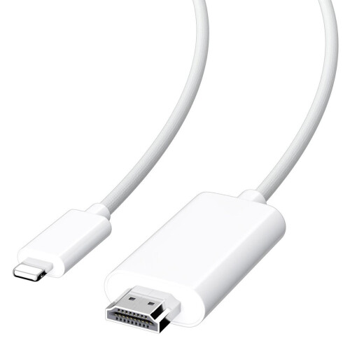 HDMI Cable for Lightning to HDTV, HD Adapter Cable, AV Conversion Cable, 2 m, Black