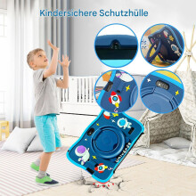 7 Inch Android Kids Tablet with Shockproof Silicone Case, Cartoon Design, 4GB+64GB, Front and Rear Cameras, IPS HD Displ