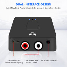 Bluetooth 5.0 Audio Adapter with NFC, Bluetooth Receiver for Speakers, Lossless Sound, 10m Range