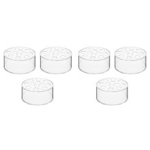 6 Piezas de Centro de Mesa Floral Acrílico para Decoraciones de Mesa de Comedor, Florero Redondo de Boda, Jarrones de Centro de Mesa con 12 Agujeros