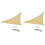 2pcs 1x1x1 Meter Outdoor Window Shade Sail Breathable Triangular Extra Large Shade Sail 1