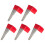250Pack Marking Flags, Red Yard Flags 15x4x5Inch,  Flags, Lawn Flags Markers, Irrigation Flags, Landscape Flags 1