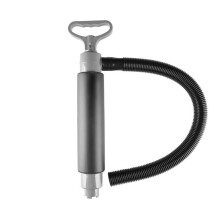 Pompa manuale per kayak, pompa di sentina da 41 cm con tubo flessibile da 60 cm, pompa manuale galleggiante portatile, grigio argento.