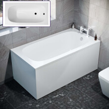 Nes Home 1400mm x 700mm Round Style Single End Straight Bath with Legs