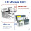 2X 3 Tier Clear Acrylic CD Holder Cascading CD Storage Rack 1