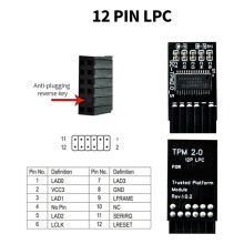 10X TPM2.0-Modul LPC 12Pin-Modul mit für Infineon SLB9665 Windows 11-Upgrade für Gigabyte-Motherboard für GC-TPM2.0 S