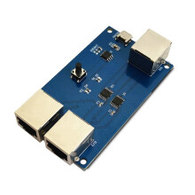2X Gigabit Ethernet Port Switcher Internal/External Switcher Network Cable Broadband 2-in-1-Out Distributor Module
