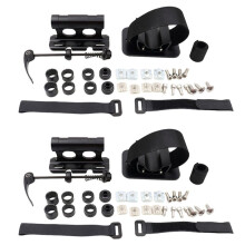 2X Bike Fork Mount Car Roof Rack Support Quick Release Thru Axle Carrier Road Bicycle Front Fork Block Stand Black