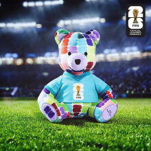 2026 World Cup Teddy Bear Plush Toy, 10-Inch Colorful Stuffed Animal Doll