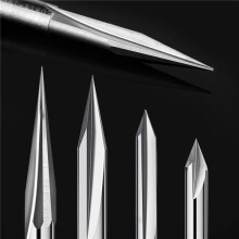CNC Router Bits Set 1/4 and 1/8 Shank, Engraving Wood Carving Router Bit 6mm & 4mm, V-, Tungsten Steel - 16PCS