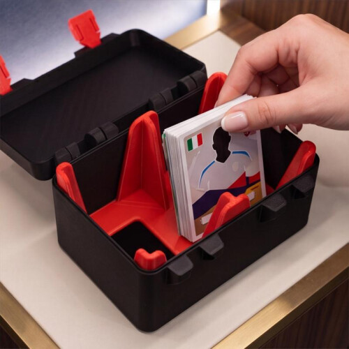 (2) World Cup Sticker Card Storage Box Creative Fan Souvenir Dustproof Desktop Organizer 1