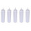 5X 250ml White Transparent Plastic Sauce Squeeze Bottle Dispenser with Cap 1