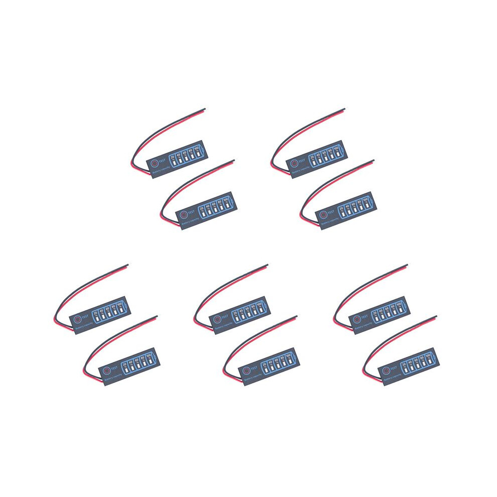 10 Pcs Battery Level Indicator 3S Ternary Lithium Battery Phosphate Lead-Acid Battery Capacity Display Meter 4712204546661
