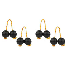 2 Paar Rhythmusbälle, Shaker-Cup-Instrumente, Klassische Afrikanische Rasseln, Handschlaginstrumente (Schwarz)