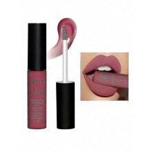 (Dusty Pink) QIBEST Soft Matte Lip Cream,Highly Pigmented Long-Lasting Wear Non-Stick Cup Liquid Lipstick Lip Gloss Lip Glaze