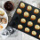 4X 20-Hole Silicone Mold Cake T  Pizza Model Round Bread Hamburger Mold Non-Stick Baking Tray Tool 5