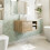 Bathroom Wall Hung Vanity Unit White Basin Cabinet Storage Drawer Shelf 800mm 2