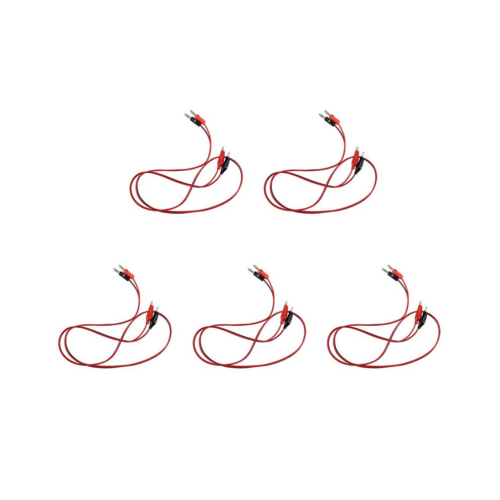 10 Pcs Banana Plugs To Alligator Clips Probe Test Cable 1M Red/Black 6031490652718