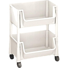 (2nd Floor, -) Chariot de rangement roulant 2/3/4 étages avec roues, organisateur multifonctionnel pour maison bureau