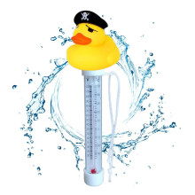 (pirate duck, -) Thermomètre flottant piscine avec corde canard, facile à lire, pour bassin extérieur