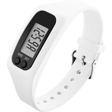 (White, -) Schrittzähler, Pedometer Uhr, Tragbar LCD, Keine App, Für Gehen Kalorien, Fitness Monitor
