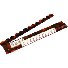 (17.5 Inches Wavy Tortoiseshell, -) Schildkröten Mahjong Spielablage, Acryl Halter, Zubehör Geschenk, Für Mahjong Liebhaber