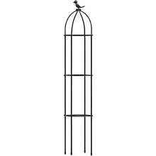 (120cm, -) Zahradní obelisk, podpěrné kolíky pro popínavé rostliny, 120/145 cm, rám odolný proti korozi