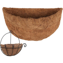 (12 Inch Half Wall Coat, -) Panier mural semi-circulaire liner coco, remplacement, pour fleurs intérieur extérieur