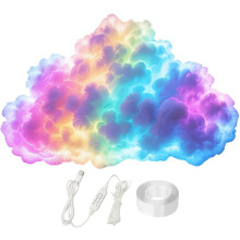 (200cm, -) 3D Thundercloud LED Lights, Multicolor Music Sync USB Atmosphere Lamp