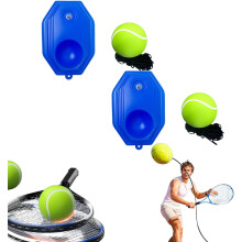 (Green*2, -) Portable Tennis Practice Rebounder, Weighted Anti-Slip Training Equipment