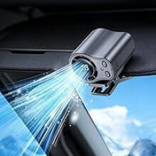 (Grey, -) Ventilador de coche con pantalla LED, 360 para verano