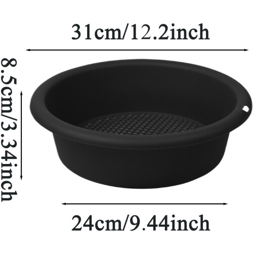 (Round - black, -) Stackable Classifier Gold Prospecting Pan, Soil Sifter Precise Gold Mesh Pan 1