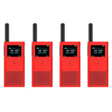 4X för Walkie Talkie 2S Skyddsfodral Silikonskydd Interphone Skyddsskal Anti-Drop Tillbehör, Röd