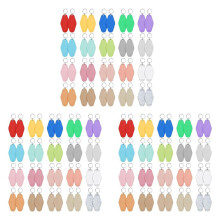 120 PCS Hotel Keychain Blank with Key Rings, 20 Colors Plastic Rhombus Motel Keychain, Sublimation Keychain Blanks