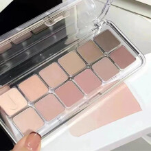 (Matches the image) 12 Colors Eyeshadow Palette Matte Eye Shadow Makeup Nude Eye Pigment Lasting Eyes Cosmetics Natural Shade Portable