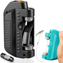 (Black, Battery) Máquina de atar nudos de pesca, para pescadores principiantes