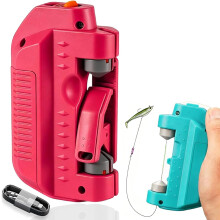 (Red, Battery) Máquina de atar nudos de pesca, para pescadores principiantes