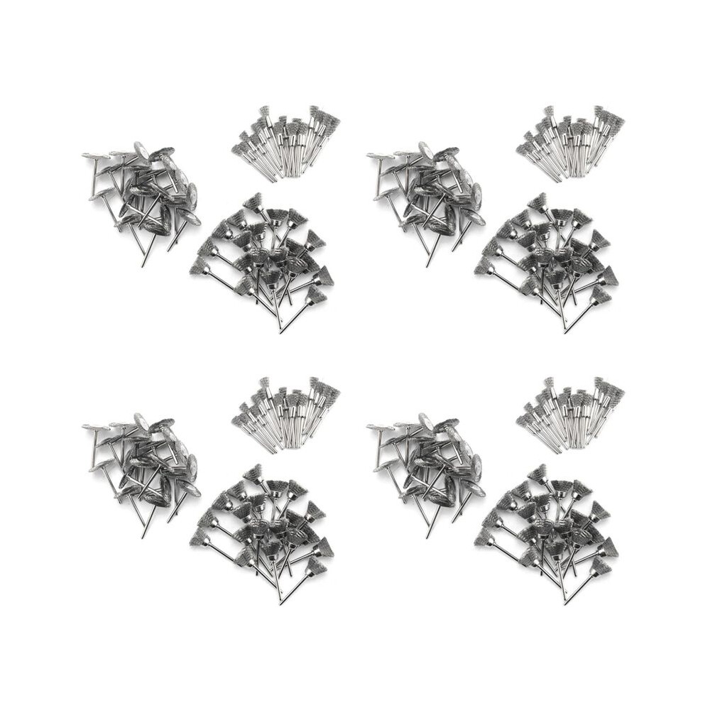 Steel Rotary Brush For 240Pcs 3Mm Shank Wire Wheel Brush Drill Rotary Tool For Metal Rust Polishing 6031300034086