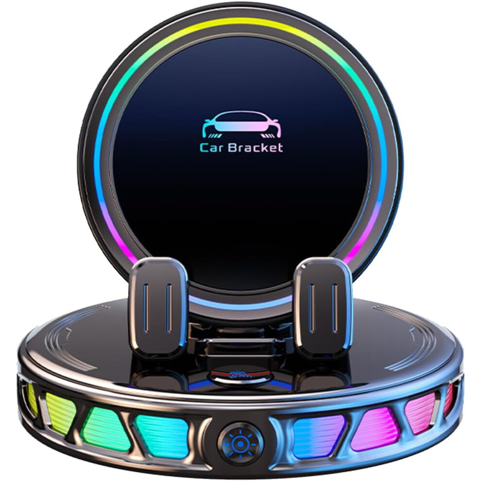 (, -) Wireless Car Charger Mount, Magnetic Phone Holder With Rgb Black/Light 5437706368861
