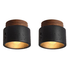 2X Japanese Style Wabi-Sabi Ceiling Light E27 Three Color Dimming for Kitchen Hallway Living Room Study Hall Tea Room B