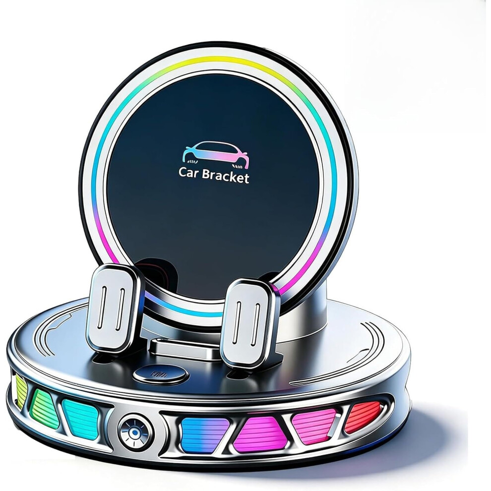 (, -) Wireless Car Charger Mount, Magnetic Phone Holder With Rgb Orange/Light 5437706368854