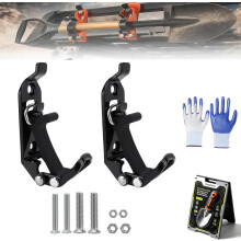 (Black, 2 Pieces) Zware Metal Shovel Mount Kit - Houder voor Dakrek en Garage