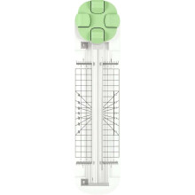 (Green 1pc, -) 4-in-1 pyörivä paperileikkuri, monitoimileikkuri erilaisilla terillä