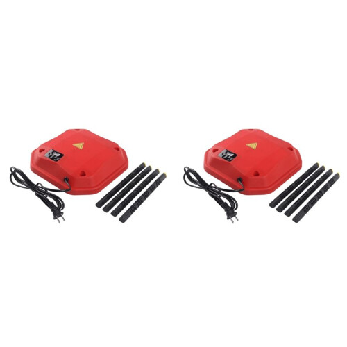 2X Electric Chick Brooder Heating Plate Adjustable Height Chick Cage Heater Chicken Warmer US Plug