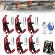(Red, 6 Pieces) Zware Metal Shovel Mount Kit - Houder voor Dakrek en Garage